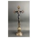 Antique 2 Tone Pewter Crucifix