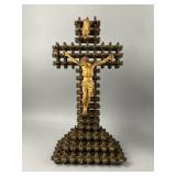 19th-Century Tramp Art Crucifix