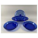 Vintage Blue Anchor Hocking Pie Plates & More