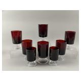 Vtg Arcoroc Luminarc Cocktail Pedestal Glasses