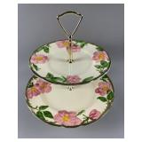 Vtg Franciscan Pottery Two-Tiered Serving Tray