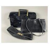 Vintage Furla Black Patent Leather Purse & More