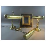 Brass Desk Lamps, Picture Light & Frame