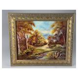 Framed/Signed Oil Painting on Canvas by L.Baron
