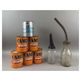 (2) Vintage Oil Jars & Oil