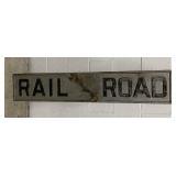 Antique Double-Sided Railroad Crossing Sign