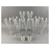 Waterford Champagne Flutes & Salt & Pepper Shaker