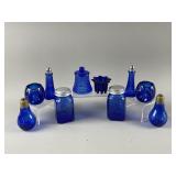 Vtg Cobalt Blue Salt & Pepper Shakers & More