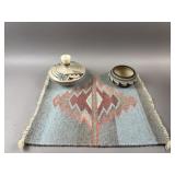 Gray/Blue/Rust Brown Native American Pottery