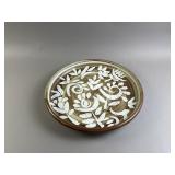 Vtg Handcrafted Earthenware Ceramic Plate