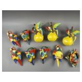 Occupational Japan Ceramic Parrot Hanging Planters