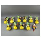 Occupational Japan Ceramic Parrot Hanging Planters
