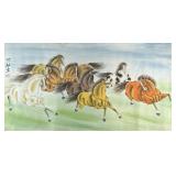 Vintage Hand Painted Chinese Scroll