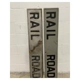Antique Double-Sided Railroad Crossing Sign