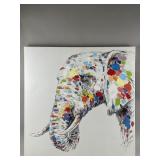 Colorful Elephant Wall Art Painting on Canvas
