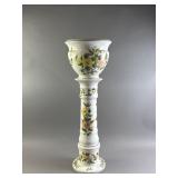 Hand Painted Ardalt Plant Pot and Stand
