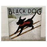 Framed Canvas Print Black Dog Ski Co. by R.Fowler