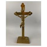 Vintage Brass Church Altar Crucifix