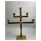 Vintage Brass 5-Light Church Candelabra