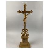 Vintage Brass Style Altar Crucifix