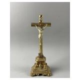 Antique Gilded Wood Church Altar Crucifix