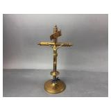 Brass Antique Altar Crucifix