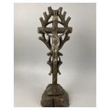 Antique Hand Carved Wooden Crucifix