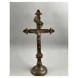 Antique Bronze Standing Crucifix