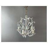 Hollywood Regency Style Wrought Iron Chandelier