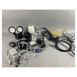 Assorted Audio Cords, Roku Stick, & More