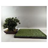 Astro Turf Pee Pad & Bonsai Tree