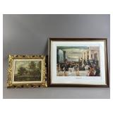 Vtg Framed Oil Painting & Framed Print