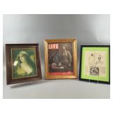 Vintage Framed Life Magazine Cover & More