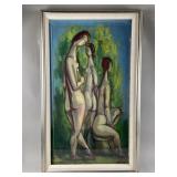 Vintage Framed Oil Painting on Canvas