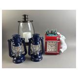 Coca Cola Bank Alarm Clock & Latern Lot