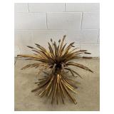 Vtg Hollywood Regency Sheaf of Wheat Side Table
