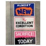 Vintage Cardboard Retail/Promotional Signs