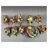 Occupational Japan Ceramic Parrot Hanging Planters