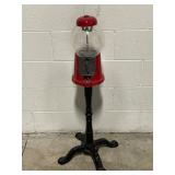 Vintage Carousel Red Metal Bubble Gum Machine