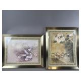 (2) Vintage Signed & Framed Oriental Pictures