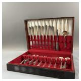 Wm Rogers Silver Plated Flatware in Storage Box