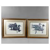 Vintage Framed/Signed Duck Prints by B. Wheeler