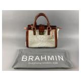 BRAHMIN Croc Skin Handbag Purse Satchel NWT