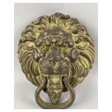 Antique-style Solid Brass Lion Head Door Knocker