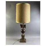 Vtg Brass Eagle Table Lamp