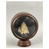 Round Wood-framed Glass Picture Display Case
