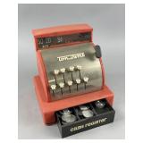 Vintage Tom Thumb Red Tin Toy Cash Register