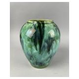 Vintage Brush McCoy Pottery Green Onyx Vase