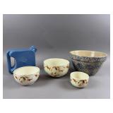 Vtg Hall Jewel Tea Hotpoint Water Pitcher &  More