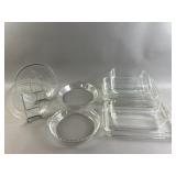Vtg Pyrex Clear Baking Dishes